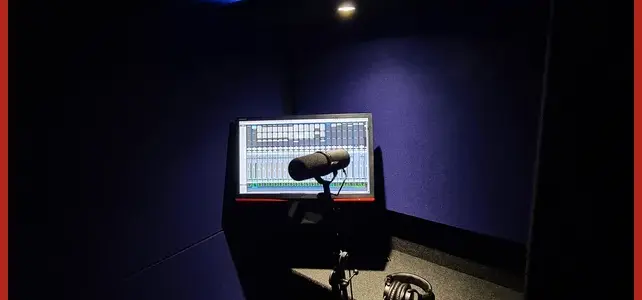 Studio vocal booth for vocals, ADR dubbing, voice over, audiobooks, guitar re-amping and more in Edinburgh, Scotland | Black Cave Recordings